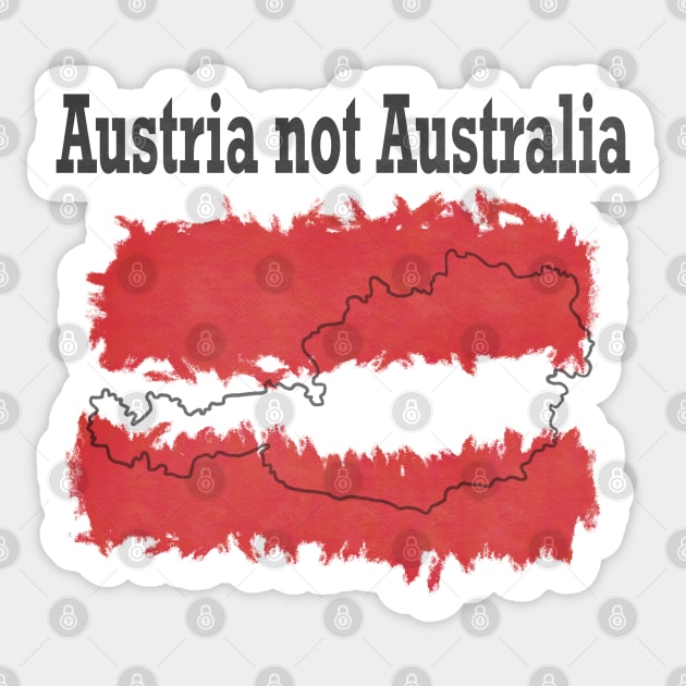 Austria not Australia Sticker by Xatutik-Art